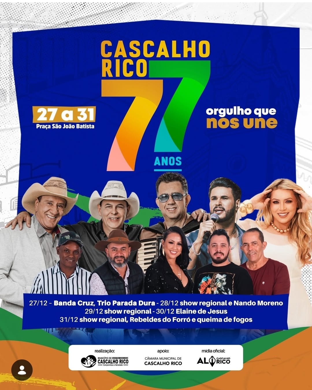 Cascalho Rico prepara festividades de aniversário