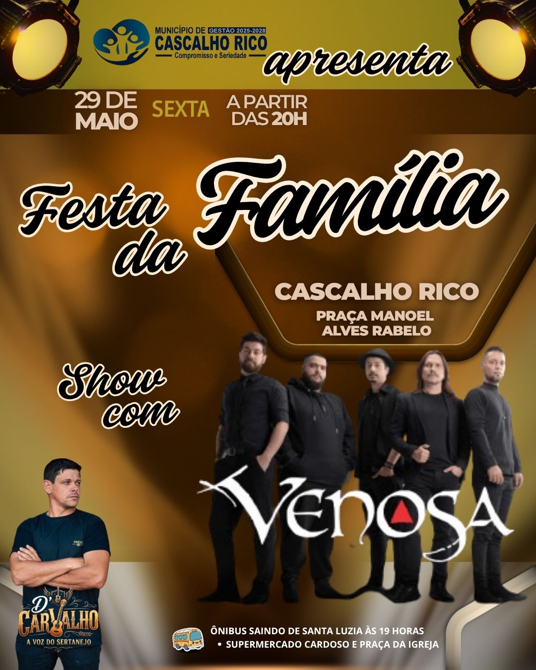 Festa da Família nesta sexta em Cascalho Rico